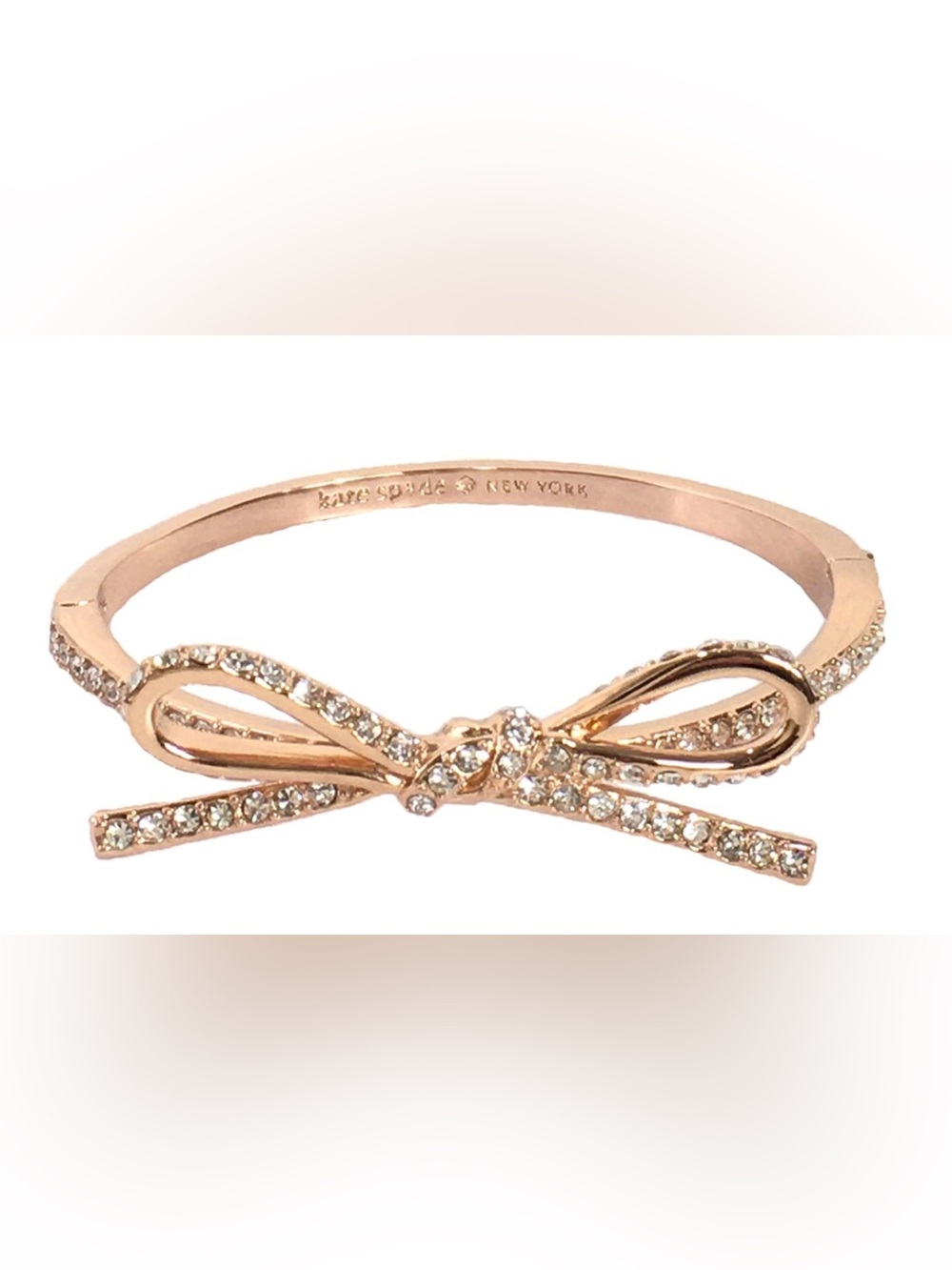 kate spade rose gold crystal knot bracelet